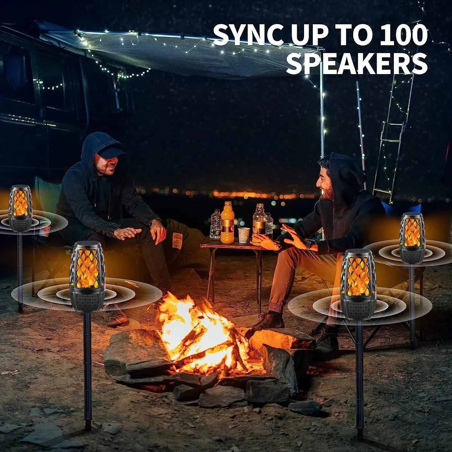 Flamljus Bluetooth Högtalare - LED Högtalare