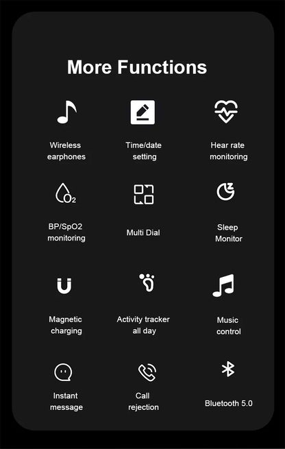 2-i-1 Smartklocka med Trådlösa Hörlurar